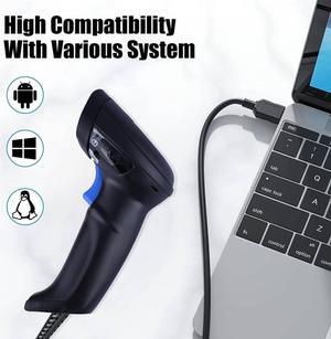 Datalogic QuickScan QD2590-BKK1S Handheld 1D 2D Imager Barcode Scanner w/ Stand Replacement for QD2430-BKK1S
