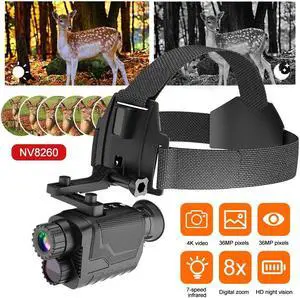 NV8260 36MP 400M Head Mounted Night Vision Infrared Monocular Starlight Sensor