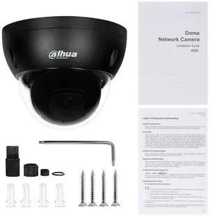 Dah,ua IPC-HDBW2831E-S-S2 8MP Starlight IVS WDR Dome POE IP Network Camera Black 3.6mm