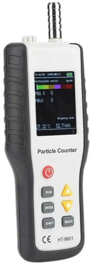 HTI HT-9600 2.8" LCD Display PM2.5 Dust Particle Counter Air Pollution Detector