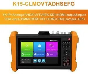 Rsrteng WIFI Fiber Optic OTDR 7" Tester AHD CVI TVI CVBS IPC-K15 IPC-K15-CLMOVTADHSEFG
