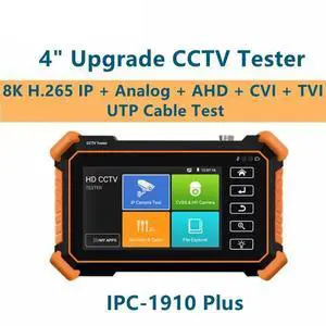 Tester 8MP AHD CVI TV SDI Camera Tester HDMI VGA Input PTZ PoE IP IPC-1910 Plus