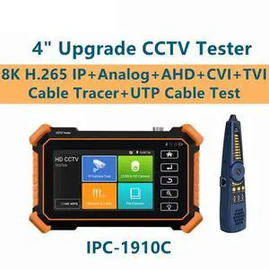 4 inch Tester 8K H.265 Main Stream Test AHD CVI TVI Tester Monitor IPC-1910C Plus