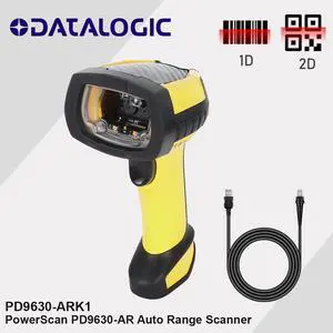 Da,tal,ogic PD9630-ARK1 PowerScan Handheld 2D Auto Range Barco,de Sc,ann,er USB Kit