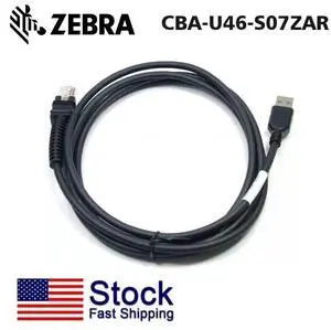 2PCS Ze,br,a CBA-U46-S07ZAR Scann,er USB Data Cables for Barco,de Scann,er Reader