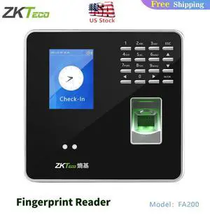 ZKTeco FA200 TCP/IP Face Biometric Fingerprint Time Attendance Access Control US