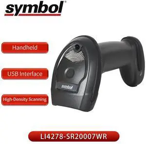 Ze,bra Sym,bol LI4278-SR20007WR 1D Wireless Handheld Barco,de Scann,er W/ USB Cradle
