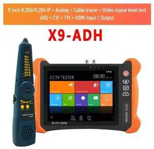 8 Inch X9-ADH/ADHS/MOVTADHS CCTV Tester Monitor AHD/CVI/TVI/SDI IP Camera Tester-