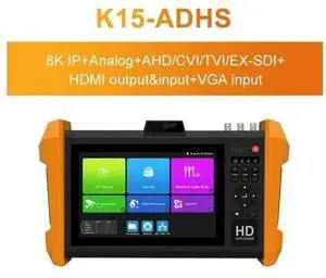 K15 CCTV Tester Support Optical Fiber Network Testing IPC 7" Monitor Tester HDMI IPC-K15-ADHS