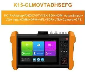 K15 CCTV Tester Support Optical Fiber Network Testing IPC 7" Monitor Tester HDMI IPC-K15-CLMOVTADHSEFG