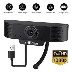 1080P Webcam HD USB PC Desktop Laptop Web Camera Microphone Video Record FHD- 1080P Webcam HD USB PC Desktop Laptop Web Camera Microphone Video Record FHD-