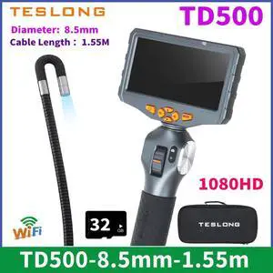 TESLONG TD500 8.5mm Borescope Inspection Camera Two-Way Articulating Endoscope TESLONG TD500 8.5mm Borescope Inspection Camera Two-Way Articulating Endoscope
