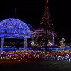 Home Decoration Courtyard Decoration Solar Energy Christmas Tree Color Lights Led Outdoor Waterproof String Flashing Lights Holiday Atmosphere Lights Restaurant And Hotel Decoration