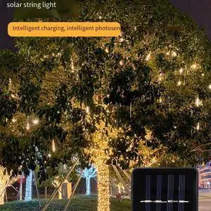 Home Decoration Courtyard Decoration Solar Energy Christmas Tree Color Lights Led Outdoor Waterproof String Flashing Lights Holiday Atmosphere Lights Restaurant And Hotel Decoration 32 m