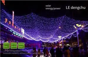 Home Decoration Courtyard Decoration Solar Energy Christmas Tree Color Lights Led Outdoor Waterproof String Flashing Lights Holiday Atmosphere Lights Restaurant And Hotel Decoration 102 m