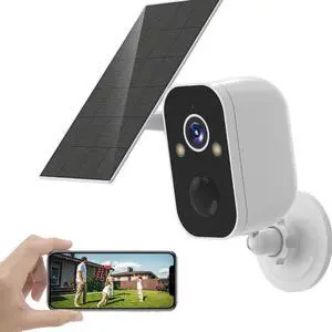 Security Cameras Wireless Outdoor Solar Powered Wifi System Waterproof With Night Vision Zoom Doorbell Blink 4K 5G 2: Host + solar power.