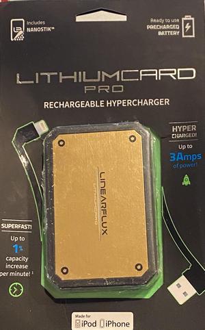 Lithiumcard Pro iPhone Hypercharger Gold