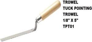 BROWNS USA 1/8 X 5 Inch Tuck Point Trowel. A One-Piece Forged Tool With A Hardwood Handle. The Handle Is Securely Attached With A Metal Ferrule.  3 Pack!