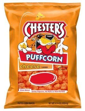 Chester's® Puffcorn Cheese Flavored Snacks 4.5 oz Pack of 12!