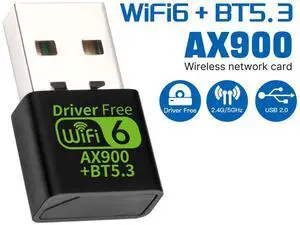 DERAPID AX900 USB WiFi 6 Adapter with Bluetooth 5.3 Dual-Band 2.4/5GHz up to 900Mbps IEEE 802.11ax Compatible with Windows 11/10 for Laptop & Desktop PC DERAPID AX900 USB WiFi 6 Adapter with Bluetooth 5.3 Dual-Band 2.4/5GHz up to 900Mbps IEEE 802.11ax Compatible with Windows 11/10 for Laptop & Desktop PC