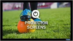 QualGear® QG-PS-FF6-169-120-S 16:9 Fixed Frame Projector Screen, 120-Inch, 3D High Reflective Silver 2.5 Gain