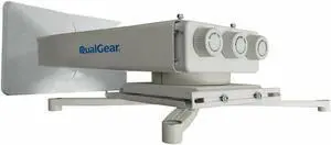 QualGear® QG-PM-FT1-WHT Universal Projector Wall Mount with Fine Tune Adjustments