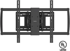 QualGear® Heavy Duty Full Motion TV Wall Mount for 60-100 Inch Flat Panel and Curved TVs, Black (QG-TM-092-BLK) [UL Listed]