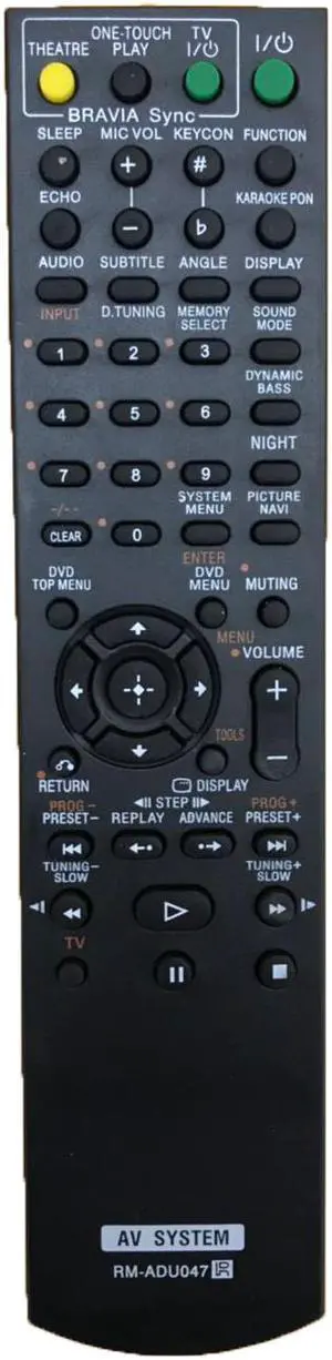RM-ADU047 Replaced Remote For Sony Home Theater System 148713611 RM-ADU009