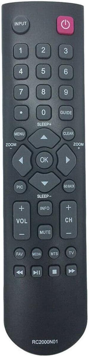 RC2000N01 Replaced Remote for TCL TV 48FS4690 50FS4690 32S360 48FS4610 32D2700 40FD2700