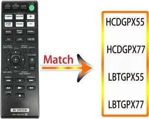 RM-AMU163 Replace for Sony AV System Remote control MHC-GPX55 HC-GPX33 LBTGPX77