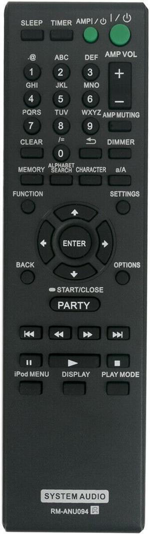Replace Remote RM-ANU094 for Sony Network Audio System NAC-SV10i NACSV10i