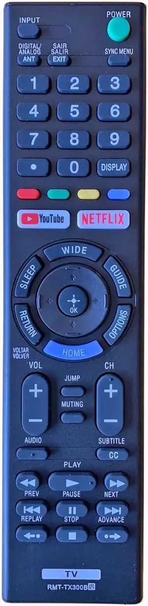 Replace Remote RMT-TX300B FOR Sony TV NETFLIX YouTube KDL-40W660E KDL-32W660E