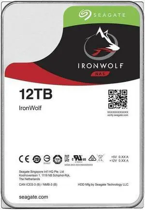 12TB Seagate IronWolf NAS 3.5" 7200RPM SATAIII 256MB Cache Internal Hard Drive