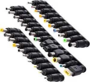 34pcs Universal Laptop Notebook Input DC Plug Set Jack Tips for  Toshiba  HP  and Most Laptops