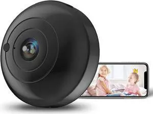 Mini Spy Camera 1080p Hidden Camera,Wireless WiFi Small USB Hidden Camera with Audio Night Vision and Motion Activated Indoor Use Security Cameras Surveillance Cam for Car Home Office (Coal-Black)