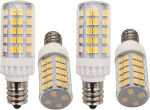 QLEE E12 LED Bulb 5W C7 Bulb 60 W Equivalent Halogen Daylight T6 Candelabra Bulb 60 Watt For Ceiling Fan Sewing Serger Light Dryer Fridger Microwave Light Chandelier Lighting 4 Pack,5000k