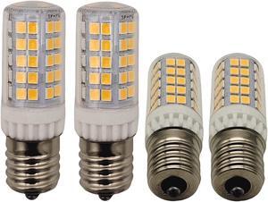 QLEE E17 Led Bulb Microwave Oven Light Equivalent 60w Incandescent Warm White Appliance Light For 40w - 60w type B Candelabra Bulb Dryer Range Hood Refrigerator Sewing Machine Lighting 4 Pack 3000K