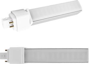 QLEE 2 Pack G24q 4 Pin LED Light Bulb 9 Watt PL-C 2U Retrofit Replacement 18W G24q-2 Gx24q-3 990 Lumens 314°Rotate Recessed GX24q 4 Prong Light Bulb Natural Daylight 4000k Heat Dissipation