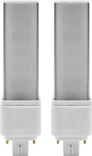QLEE Gx24q 4 Pin LED Light Bulb PL-C Retrofit Replacement Compact Fluorescent Light Bulb 13W G24q-2 Gx24q-3 660 Lm 314° Free Rotate Horizontal Recessed G24q Green Bulb Warm White Light 2 Pack