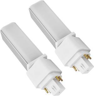 QLEE Gx24q 4 Pin LED Light Bulb Retrofit GX24 LED PL-C Recessed Lamp Replacement Fluorescent G24q-1 13W G24q-2 Gx24q-3 660 Lm 314° Rotate Recessed G24q Green Bulb Cool White Daylight 2 Pack