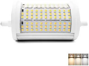 QLEE 50W R7S LED Bulb 118mm 5600LM NO Dimmable Floodlight 3CCT 3 Light Color Changing 3000K/4000K/6000K Replacement For 300W-500W Halogen Bulbs J Type Base Warehouse Garage lamps