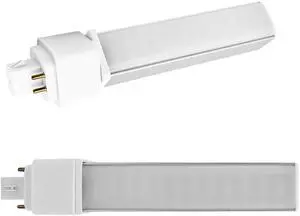 QLEE 2 Pack Gx24q 4 Pin LED Light Bulb 9 Watt PL-C 2U Retrofit Replacement 18W G24q-2 Gx24q-3 990 Lumens 314°  Rotate Recessed G24q 4 Prong Light Bulb Natural Daylight 4000k Heat Dissipation