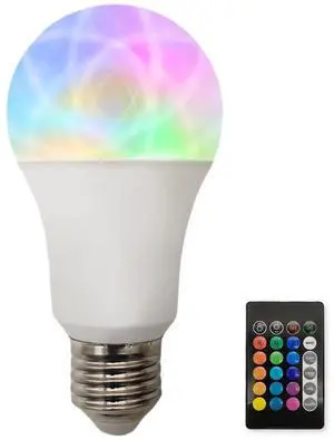 QLEE Led Nebula Cloud Projector Bulb For Ceiling A60 Relax E27 Rgbw 6w 16 Color Changing Sleep Light Bulb For Christmas Celebration Party Bedroom Decoration Remote Control Hue Light