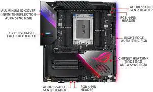 ASUS ROG Zenith II Extreme Alpha TRX40 Gaming AMD 3rd Gen Ryzen Threadripper sTRX4 EATX Motherboard with 16 Infineon Power Stages