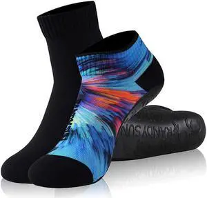 RANDY SUN Quick Dry Beach Volleyball Socks Non Slip Barefoot Sand Shoes 2 Pairs Pack Hot Protective Breathable Foldable