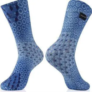 RANDY SUN Ultra Thin Waterproof Socks Mid-calf Breathable Light Weight Quick Dry Cycling Fishing Disc Golf Outdoor Men Women Socks Blue RS155