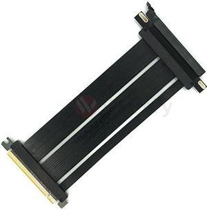 PCIE16S20-V4 200mm PCI-Express 4.0 x16 High Quality Flexible EMI Shielded Extender Riser Cable - Straight, Wide Range Vertical Mounting Gaming/GPU Support up to 4.0/16GB. OEM/ODM Welcome!