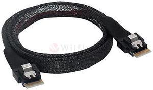 Wilfly SS86544IMM05 - PCIe 4.0/GEN4/64Gbs SlimSAS 4i (SFF-8654) to SlimSAS 4i (SFF-8654) Cable, 50cm.
