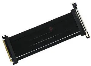 Wilfly PCIE16L30-V5 Premium PCI-E 16X 5.0 Double Bandwidth Extender Riser Cable, 300mm /11.81 Inch. Compatible with PCIe 4.0, Black.