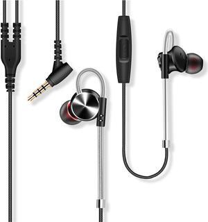 Wired Earphones Earbuds Earpiece Headset Headphones Full Metal In-Ear HIFI Earphones Built with Mic Powerful Bass Driven Stereo Sound Noise Isolating,Volume Control and Track Control for IOS Android